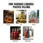 Manual Paste Liquid Filling Machine, 5-50ml Bottle Filler, Adjustable Bottle Filling Machine, Stainless Steel Liquid Filler with