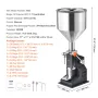 Manual Paste Liquid Filling Machine, 5-50ml Bottle Filler, Adjustable Bottle Filling Machine, Stainless Steel Liquid Filler with