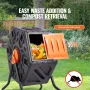 Compost Bin, 70 L Small Composting Tumbler, Compact Single Rotating Chamber with Sliding Door and Steel Frame, BPA Free Composte