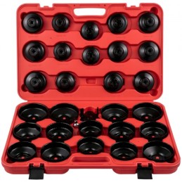 Oil Filter Socket Set, 30 Pcs Oil Filter Wrench Set, Sturdy Steel Oil Filter Socket, 3/8" Oil Filter Socket, Low Profile Oil "