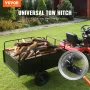 Heavy Duty ATV Trailer Steel Dump Cart, 340 kg 0.43 Cubic Meter, Garden Utility Trailer with Removable Sides for Riding Lawn Mow