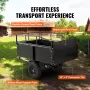 Kraftig ATV-trailer i stål, 750 pund, 15 kubikfod, havetrailer