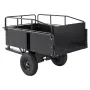Heavy Duty ATV Trailer Steel Dump Cart, 340 kg 0.43 Cubic Meter, Garden Utility Trailer with Removable Sides for Riding Lawn Mow
