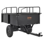 Kraftig ATV-trailer i stål, 750 pund, 15 kubikfod, havetrailer