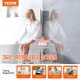 Shower Chair 360 Degree Rotating, Adjustable Height Shower Stool Seat, Bath Chair for Inside Shower or Tub, Non-Slip Bench Batht