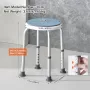 Shower Chair 360 Degree Rotating, Adjustable Height Shower Stool Seat, Bath Chair for Inside Shower or Tub, Non-Slip Bench Batht