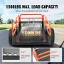 Heavy Duty Steel ATV Dump Trailer, 680 kg Load Capacity 0.43 Cubic Meter, Tow Behind Dump Cart Garden Trailer, with Removable Si