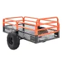 Heavy Duty Steel ATV Dump Trailer, 680 kg Load Capacity 0.43 Cubic Meter, Tow Behind Dump Cart Garden Trailer, with Removable Si