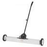 55Lbs Rolling Magnetic Sweeper with Wheels,Push-Type Magnetic Pick Up Sweeper, 36-inch Large Magnet Pickup Lawn Sweeper with