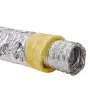 Dryer Vent Hose, 127MM Insulated Flexible Duct 7.62M Long with 2 Duct Clamps, Heavy-Duty Three Layer Protection for HVAC Heating