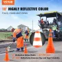 Safety Cones, 4 Pack 28 inch Collapsible Traffic Cones, Construction Cones with Reflective Collars, Wide Base and A Storage Bag,