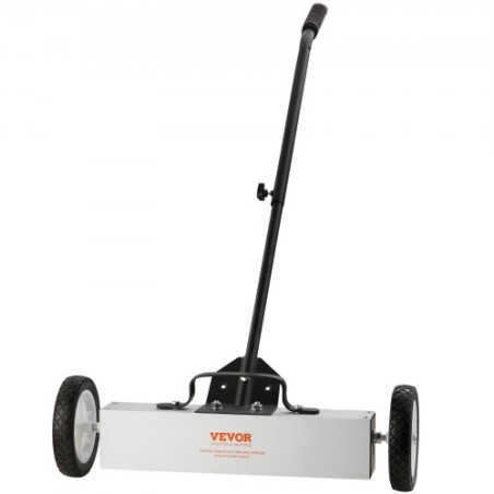 45Lbs Rolling Magnetic Sweeper with Wheels, Push-Type Magnetic Pick Up Sweeper, 18-inch Large Magnet Pickup Lawn Sweeper,