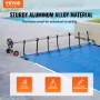 Pool Cover Reel, Aluminum Solar Cover Reel 22 ft, Inground Swimming Pool Cover Reel Set with Rubber Wheels and Sandbags, Fits fo