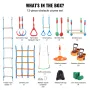2x50 ft Ninja Warrior Obstacle Course Kids Udendørs Slackline