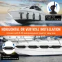 Boat Fenders, 14 cm x 51 cm Boat Bumpers for Docking, Inflatable Ribbed Fender with Center Holes, Marine Boat Dock Fender Bumper
