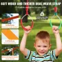 Ninja Warrior Obstacle Course for Kids, 2 x 65 ft Weatherproof Slacklines, 500lbs Weight Capacity Monkey Line, Outdoor Playset E