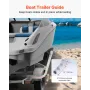 Boat Trailer Guide, 2PCS Adjustable Short Bunk Guide-Ons, Hardened Steel Trailer Guide Poles with Soft Cushion, Heavy Duty Rolle