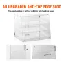Pastry Display Case, 3-Tier Commercial Countertop Bakery Display Case, Acrylic Display Box with Rear Door Access & Removable She