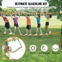 Slackline Kit med træningslinje, 60 ft baghaven Slack Line