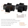 Pergola Bracket Kit 6''x6''(Inner Size 5.6x5.6), 2pcs 4-Way Heavy Duty Corner Bracket Woodworks DIY Post Base Kit, Easy Installa
