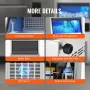 Commercial Ice Maker, 100lbs/24H, Ice Maker Machine, 50 Ice Cubes in 12-15 Minutes, Freestanding Cabinet Ice Maker with 33lbs St