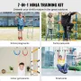 2x56 ft Ninja Warrior Obstacle Course Kids Udendørs Slackline