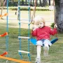 Ninja Warrior Obstacle Course for Kids, 2 x 56 ft Weatherproof Slacklines, 500lbs Weight Capacity Monkey Line, Outdoor Playset E