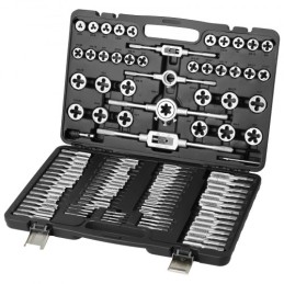 Tap and Die Set, 110-Piece Include Metric Size M2 to M18, Bearing Steel Taps and Dies, Essential Threading Tool for Cutting