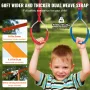 Ninja Warrior Obstacle Course for Kids, 2 x 60 ft Weatherproof Slacklines, 500lbs Weight Capacity Monkey Line, Outdoor Playset E