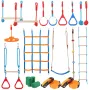 2x60 ft Ninja Warrior Obstacle Course Kids Udendørs Slackline