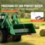 39" Hay Spear, Bale Spears 1600lbs Loading Capacity, Skid Steer Loader Tractor Bucket Attachment with 2pcs 17.5" Stabilizer Spea