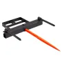 39" Hay Spear, Bale Spears 1600lbs Loading Capacity, Skid Steer Loader Tractor Bucket Attachment with 2pcs 17.5" Stabilizer Spea