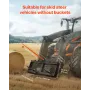 49" Hay Spear, Bale Spears 1600lbs Loading Capacity, Skid Steer Loader Tractor Attachment with 2pcs 17.5" Stabilizer Spears, Qui