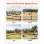 49" Hay Spear, Bale Spears 1600lbs Loading Capacity, Skid Steer Loader Tractor Attachment with 2pcs 17.5" Stabilizer Spears, Qui
