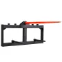 49" Hay Spear, Bale Spears 1600lbs Loading Capacity, Skid Steer Loader Tractor Attachment with 2pcs 17.5" Stabilizer Spears, Qui