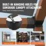 Pergola Bracket Kit 6''x6''(Inner Size 5.6x5.6), 4pcs 3-Way Heavy Duty Corner Bracket Woodworks DIY Post Base Kit, Easy Installa