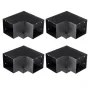 Pergola Bracket Kit 6''x6''(Inner Size 5.6x5.6), 4pcs 3-Way Heavy Duty Corner Bracket Woodworks DIY Post Base Kit, Easy Installa