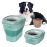 Collapsible Dog Food Storage Container, 50 lbs Capacity Large Dispenser Bin with Attachable Casters, Airtight Lid Kitchen Rice