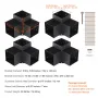Pergola Bracket Kit 6''x6''(Inner Size 5.6x5.6), 4pcs 3-Way Heavy Duty Corner Bracket Woodworks DIY Post Base Kit, Easy Installa