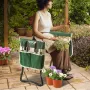Garden Kneeler and Seat, 330 lbs Load Capacity, 8" EVA Wide Pad, Foldable Garden Stool, Kneeling Bench for Gardening with Tool