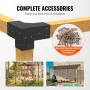 Pergola Bracket Kit 4''x4 '', Indre størrelse 3.6 "X3.6 4stcs