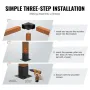 Pergola Bracket Kit 10.2 cm x 10.2 cm, Inner Size 9.1 cm x 9.1 cm 4pcs 3-Way Heavy Duty Corner Bracket Woodworks DIY Post Base K