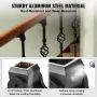Aluminum Alloy Baluster Shoes Square Balusters Baluster Wrought Spindles for Staircase Slant Shoes with Screw Holes for 1/2 Inch