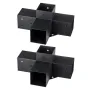 Pergola Bracket Kit 10.2 cm x 10.2 cm, Inner Size 9.1 cm x 9.1 cm 2pcs 4-Way Heavy Duty Corner Bracket Woodworks DIY Post Base K