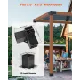 Pergola Bracket Kit 10.2 cm x 10.2 cm, Inner Size 9.1 cm x 9.1 cm 8pcs 3-Way Heavy Duty Corner Bracket Woodworks DIY Post Base, 