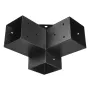 Pergola Bracket Kit 10.2 cm x 10.2 cm, Inner Size 9.1 cm x 9.1 cm 8pcs 3-Way Heavy Duty Corner Bracket Woodworks DIY Post Base, 