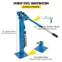 Compact Bender Metal Manual Floor Type 7 Dies 1-3" Fabrication Metal Pedestal Solid Handle Telescoping Mountable 117.2cm Handle 