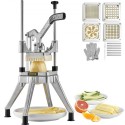 Commercial Chopper with 4 Replacement Blades Commercial Vegetable Chopper Stainless Steel French Fry Cutter Potato Dicer &