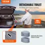 Portable Toilet for Camping, Porta Potty with 1.3 Gal Detachable Inner Bucket & Removable Paper Holder, Commode with Dual Lids, 