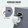 Portable Toilet for Camping, Porta Potty with 1.3 Gal Detachable Inner Bucket & Removable Paper Holder, Commode with Dual Lids, 